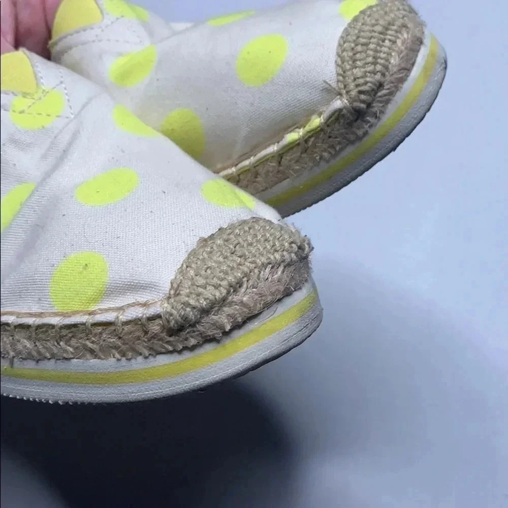 Joy & Mario Yellow Polka Dot Espadrilles 7 - Picture 7 of 8